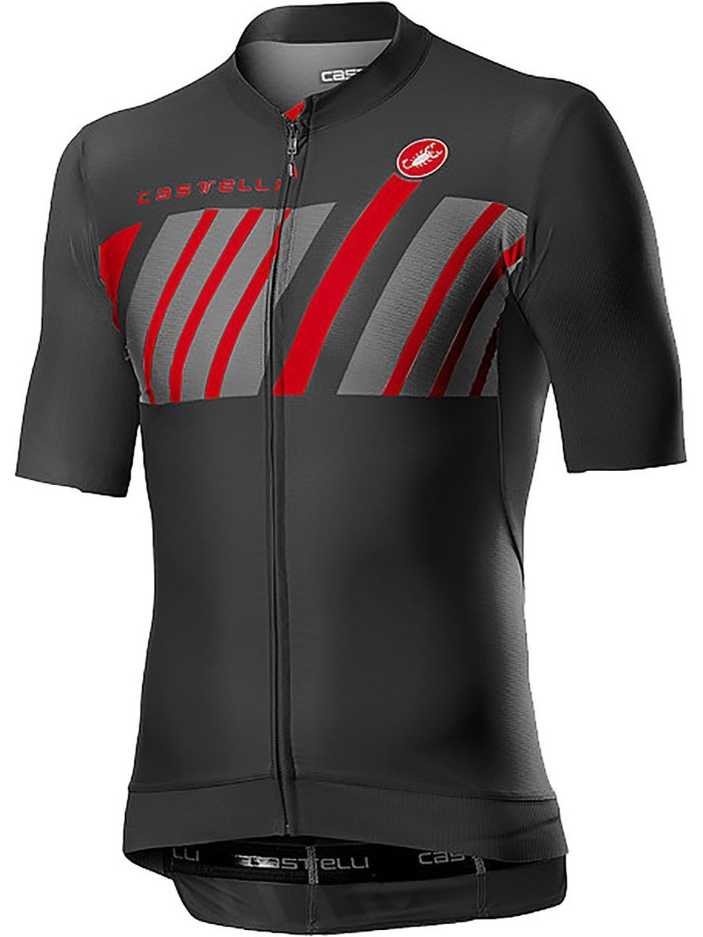 Castelli Black Cycling Jersey with Red Accents